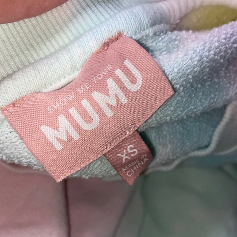 SHOW ME YOUR MUMU Boyfriend tie dye sweatshirt size XS - Picture 6 of 7